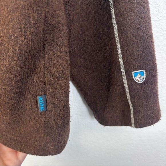 Kuhl Alpaca Fleece Europa 1/4 Zip Sweater Size XXL in Brown - Picture 8 of 11